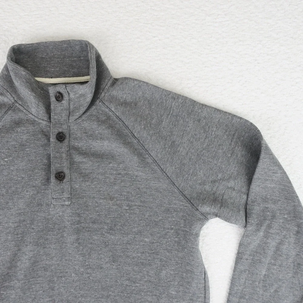 Adriano Goldschmied AG 1/4 Button Pullover Sweater Men's Medium Gray - Picture 2 of 9